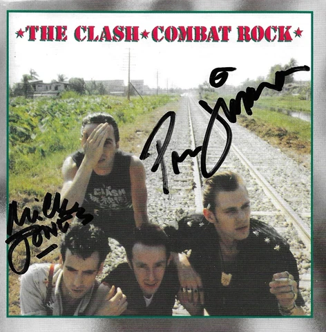 Mick Jones/Paul Simonon Signed The Clash: Combat Rock CD  AFTAL Cover