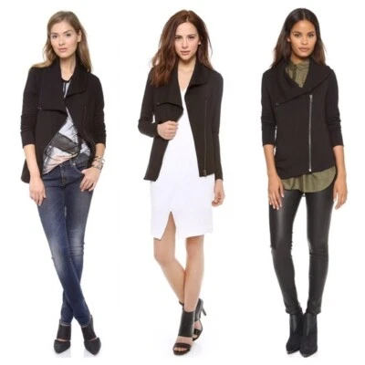 HELMUT Helmut Lang Black Villous Jersey Jacket SZ Small - Image 1 of 4