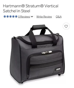 Hartmann Stratum Luggage Black Vertical Satchel Carry On Bag Weekender preowned - Picture 1 of 11