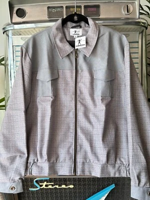 1950’s Gab Jacket. Classic Rockabilly Blouson Style Light grey . Size 42 . NEW - Image 1 of 4