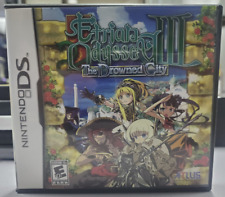 Etrian Odyssey III: The Drowned City (Nintendo DS, 2010) Tested/Works - w/Poster