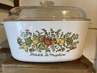 Vintage Corning Ware 5 Liter A-5-B "Spice Of Life" Dutch Oven with Glass Lid