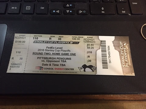 2016 PITTSBURGH PENGUINS VS WASHINGTON CAPITALS TICKET STUB PLAYOFFS GAME 3 Cover