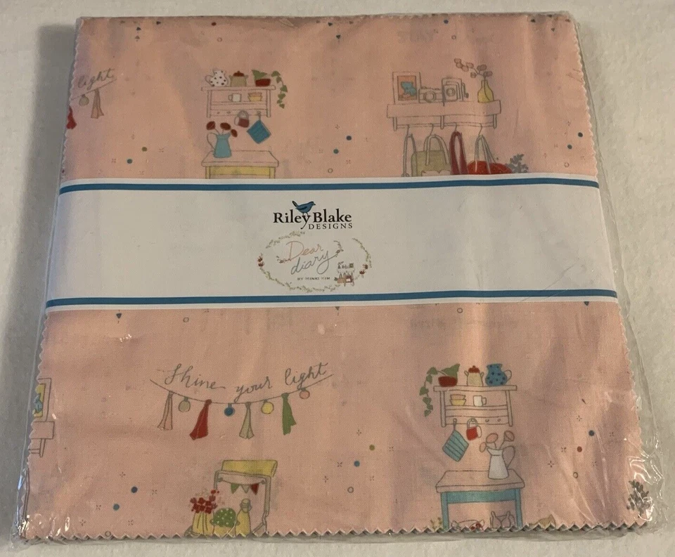 Pastel de capa "Querido diario" fuera de servicio de Minki Kim para Riley Blake Designs 42 piezas 10" cada uno Foto 1 de 4