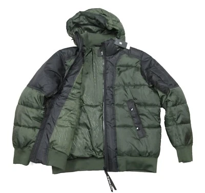 Chaqueta con Capucha G-Star RAW Para Hombre Asfalt Verde Whistler Acolchada Myrow Puffer Foto 1 de 4