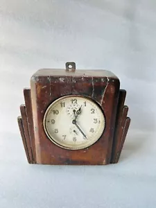 Antique Iron Table Alarm Box Watch Old Made In Western Germany Alram Clock - Picture 1 of 5