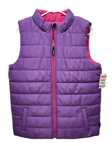 CRAYOLA Purple Pink Reversible Puffer Vest Girls XL 18-20 NEW with Tag - Picture 1 of 9