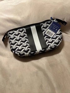 Parker & Hyde Neoprene Black Maze Cosmetic Bag NWT - Picture 1 of 6
