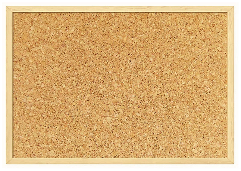 OFFICE SCHOOL USE CLASSIC NATURAL CORK PIN NOTICE BOARD WITH FREE PUSH PINS - Image 1 of 1