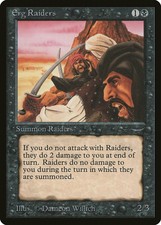 Erg Raiders (b Light) Arabian Nights PLD Black Common MAGIC MTG CARD ABUGames
