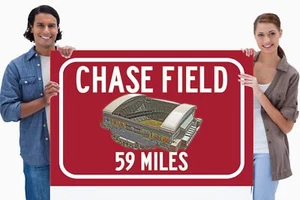 Arizona Diamondbacks Chase Field - millas al estadio señal de tráfico personalizada - Imagen 1 de 11
