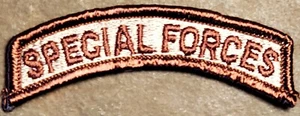 US ARMY SPECIAL FORCES Desert DCU TAB tan patch arc rocker - Picture 1 of 2