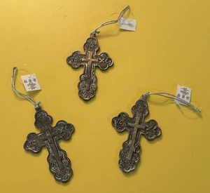 Vintage! New! Dillard's Trimmings Greek Monks Orthodox Pectoral Cross Ornaments - Picture 1 of 3