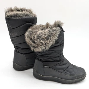 Santana Canada Womens 6M Black Snow Boots Mid-Calf Front Zip Water Resistant - Picture 1 of 11