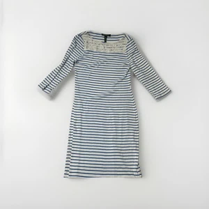 Robe fourreau col bateau Lauren Ralph Lauren M longueur genou manches 3/4 rayures bleues - Photo 1/7