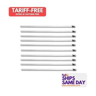 Paquete de 10 piezas de rendimiento Vibrant 25898, cable de acero inoxidable de 14,5 pulgadas de largo Foto 1 de 4