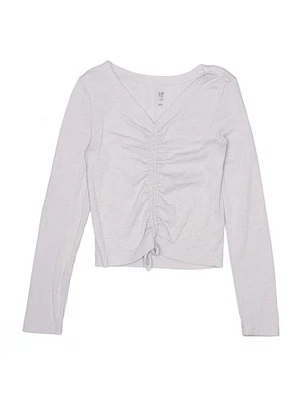 Gap Kids Girls Silver Long Sleeve T-Shirt 6 - Image 1 of 2