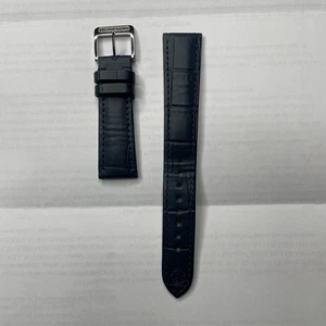 Original JR für Grand Seiko 19 mm - 16 mm blau Kalbsleder Lederband Armband - Bild 1 von 7