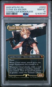 Cloud, Ex-Soldier 0202 Character Borderless MTG Final Fantasy PSA 10 - Picture 1 of 2
