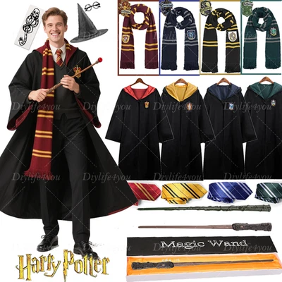 Harry Potter Children Adult Robe Tie Cloak Gryffindor Slytherin Cosplay Costume - Image 1 of 4