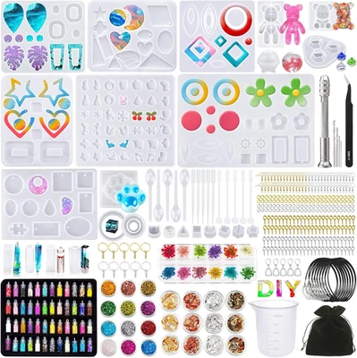 Stampi in Silicone Resina Epossidica 320Pcs Set ,Kit per La Creazione Di Gioiell - Immagine 1 di 4