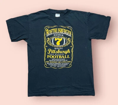 Camiseta Pittsburgh Steelers Ben Roethlisberger Novato Año Y2K Hombre Mediana De Colección  Foto 1 de 4