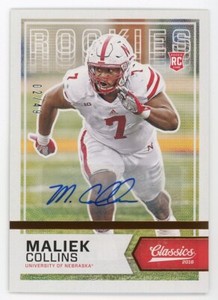 2016 Panini Classics MALIEK COLLINS Rookie RC Auto Autograph Bronze /49 #287
