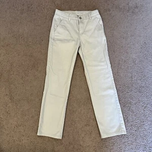 IZOD Pants Boys YOUTH SIZE 12 REG Beige Khaki Adjustable Waist Cotton-Spandex - Picture 1 of 8