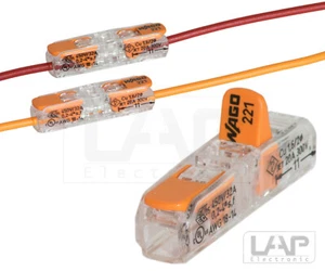 WAGO Pince de Levier 221-2411 Confiture 2 Conduite Durchgangsverbinder avec - Bild 1 von 3