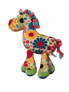 Douglas The Cuddle Toy Flower Power Pony 10” Plush 2010 TieDye Boho Stuffie EUC - Picture 1 of 15