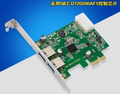 2 Ports USB 3.0 5Gbps to PCI-express Nec Chip Card  Pcie 2xUSB3.0 Controller - Image 1 of 4