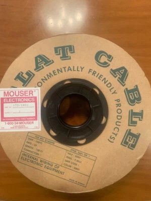 FLAT RIBBON CABLE, 40 CON, 28AVG, 100', GREY - Image 1 of 3