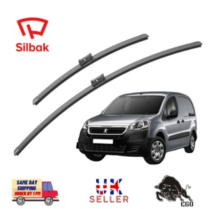2X Front Windscreen Wiper Blade for PEUGEOT PARTNER (05/2008 12/2018) - Picture 1 of 10