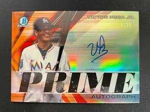 VICTOR MESA JR 2019 BOWMAN CHROME PRIME AUTOGRAPH - MIAMI MARLINS - *987 - Picture 1 of 2