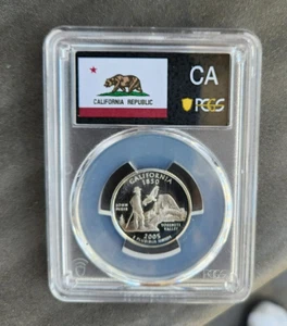 2005 s silver proof California statehood quarter PCGS PR 69 DCAM (flag label) - Picture 1 of 2