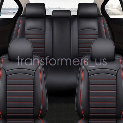 For Subaru Car Seat Cover 5 Seats Full Set Leather Front & Rear Seat Protectors - Image 1 of 4