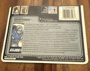 Hasbro GI Joe 1989 tarjeta de archivo de repuesto - cuenta regresiva (v1) - Imagen 1 de 5