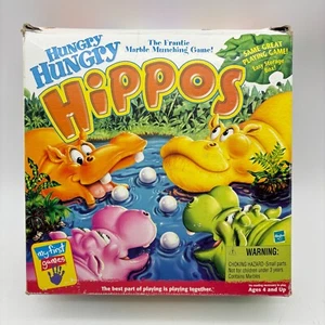 VINTAGE Hungry Hungry Hippos Game COMPLETE Milton Bradley 2000 90s Kids - Picture 1 of 12
