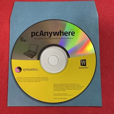 Symantec pcAnywhere Version 10.5 Host CD (2001) for Windows Disc Only Very Good - Image 1 of 2