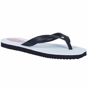 Mens Original Double Plug Thongs Sandals Shoes Slippers Black White Flip Flops - Picture 1 of 2