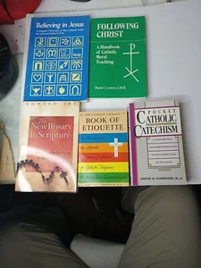 Lot of 5 Catholic Books; Following Christ; Believing in Jesus - Picture 1 of 9