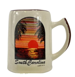 Taza de café de gres de Carolina del Sur de colección playa palmera sol océano 20 oz - Imagen 1 de 8