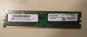 CRUCIAL MEMORY 1GB MT8HTF12864AY-667G1 240-PIN DIMM DDR2 PC2-5300 UNBUFFERED - Picture 1 of 2