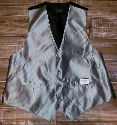 Ambassador uniform Men's Monaco Silver Striped Vest size large  - Image 1 of 4