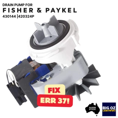 Fisher & Paykel WashSmart Washer Drain Pump 230V 50Hz 430144 Fix Err37 - Image 1 of 4