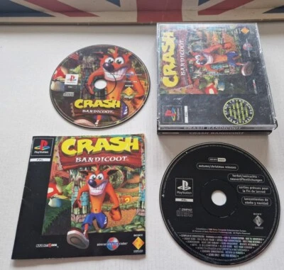 CRASH BANDICOOT. PS1 Game. BIG BOX. Complete with DEMO. (PlayStation One, PAL) - Image 1 of 4