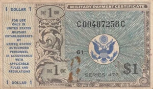 United States America USA military MPC (1942) 1 dollar series 472 P-M19 - Picture 1 of 2