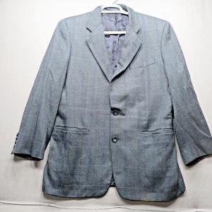 HICKEY FREEMAN TALLA 40 REGULAR SALA DE JUNTAS CACHEMIR/LANA GRIS JASPEADO CHAQUETA A CUADROS - Imagen 1 de 15