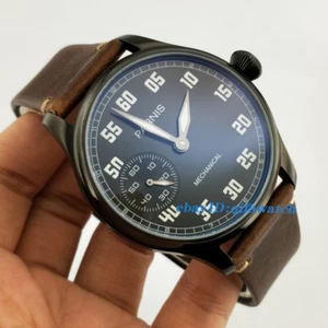 44 mm Parnis Lederarmband Möwe 6497 Handaufzug Uhrwerk Herrenuhr 2529 - Bild 1 von 7