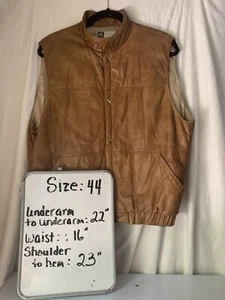 Vintage Scully Leatherware California Lined Snaps Vest 44 - Picture 1 of 6